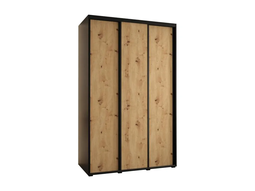 ARMARIO Decounico 1 DE PUERTAS CORREDERAS 235.2/160/45 3 puertas (Negro/Artisan/Negro)