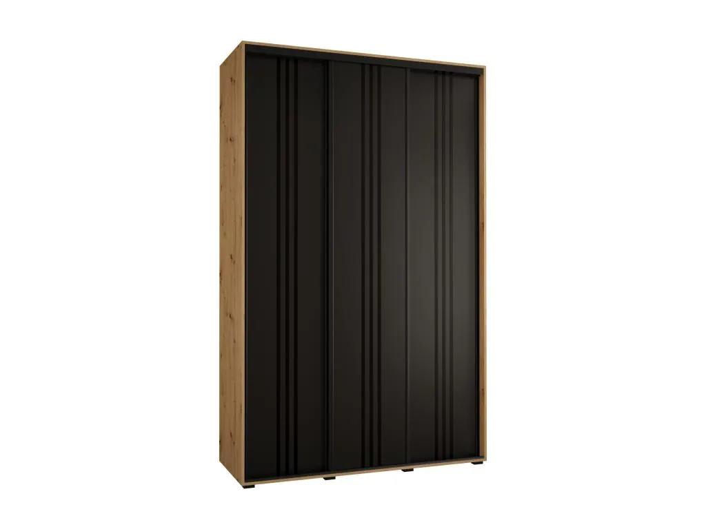 ARMARIO Mueblestop 6 DE PUERTAS CORREDERAS 235.2/150/45 3 puertas (Artisan/Negro/Negro) 04730GQZQ