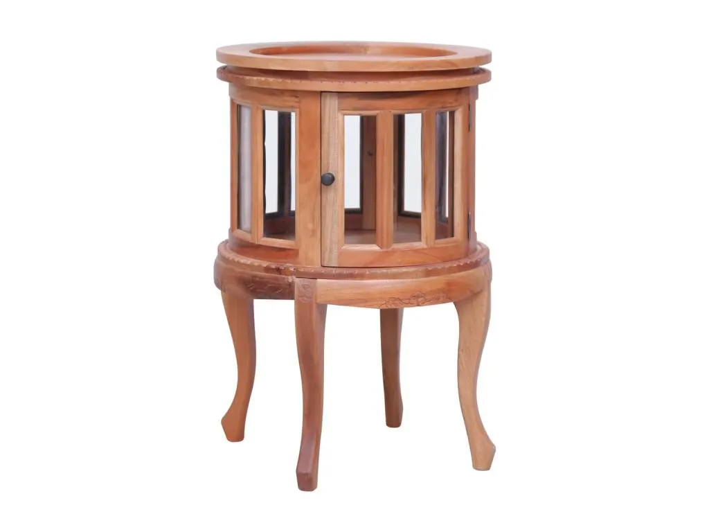 Armario vitrina de Sancaldeco maciza de caoba natural 50x50x76 cm MOZT94004