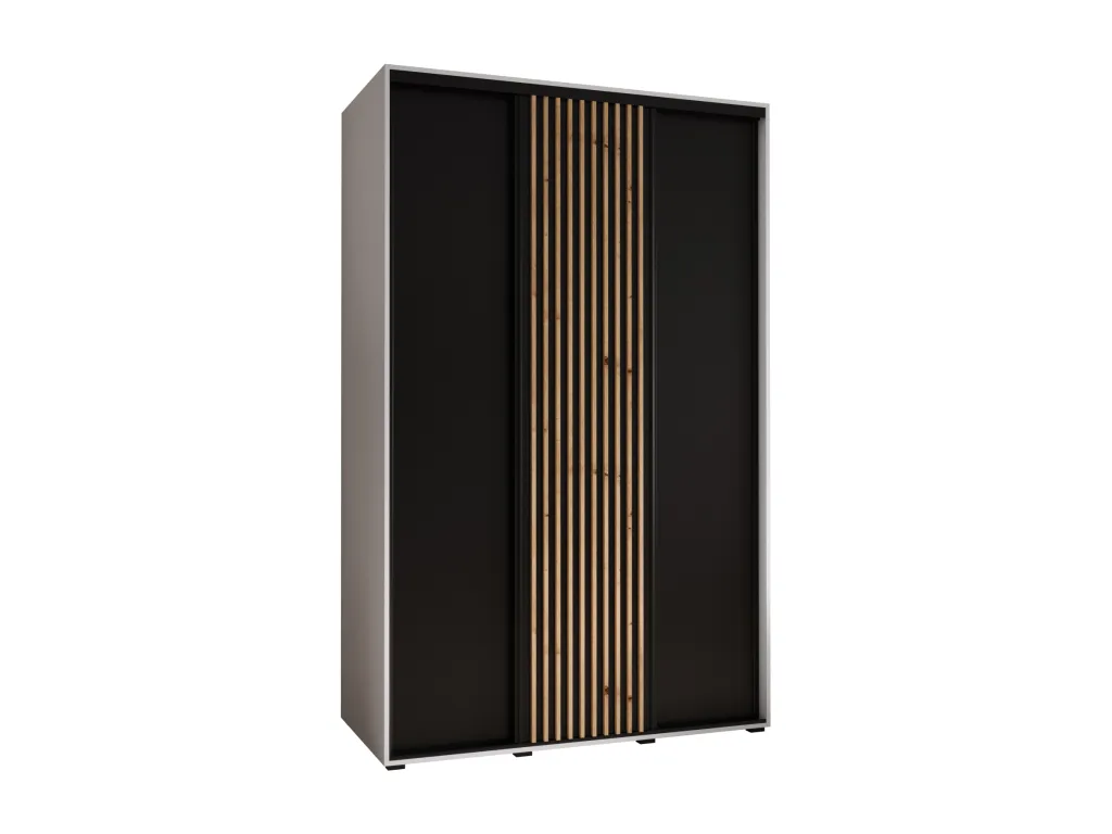 ARMARIO Mobtrendy 1 DE PUERTAS CORREDERAS 205.2/150/60 3 puertas (blanco/negro) zarv88060
