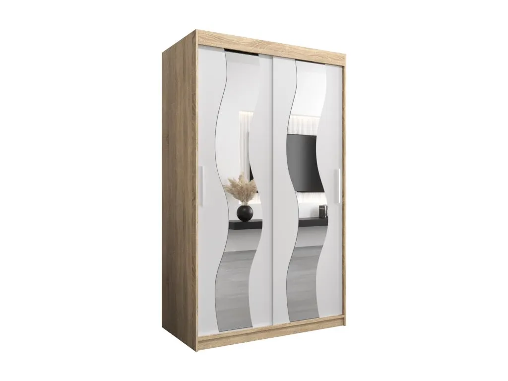 Armario Kavehomedeco de puertas correderas 200/120/62 2 puertas (Kavehomedeco/blanco) IFBF42382