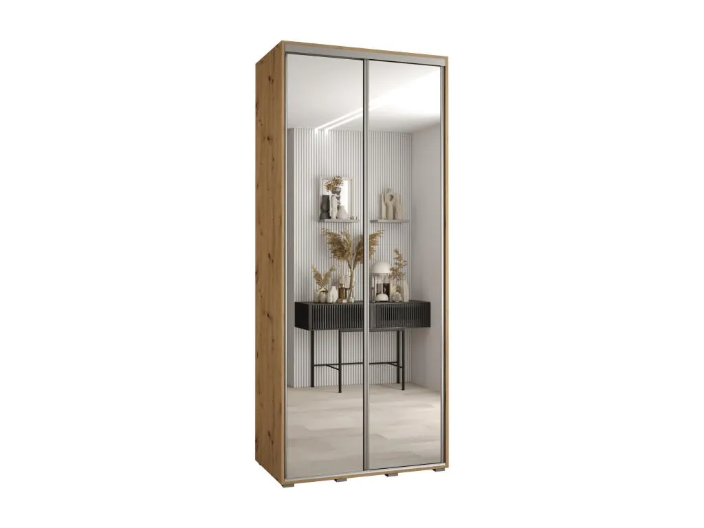 ARMARIO Banakdecoracion 2 DE PUERTAS CORREDERAS 235.2/100/60 2 puertas (Artisan/Artisan/Plata) IOYH65694