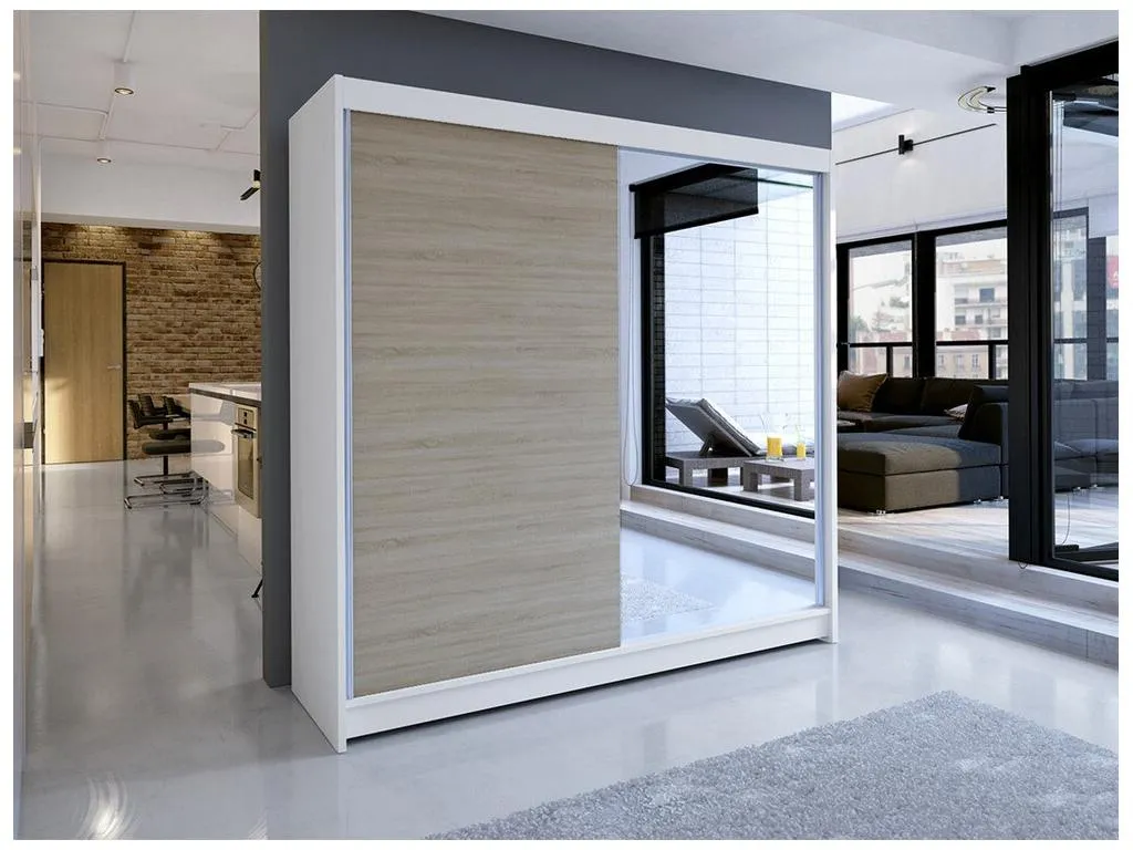 Armario Boverdeco 137 Blanco | Boverdeco 215x180x58cm Puertas de armario - Correderas