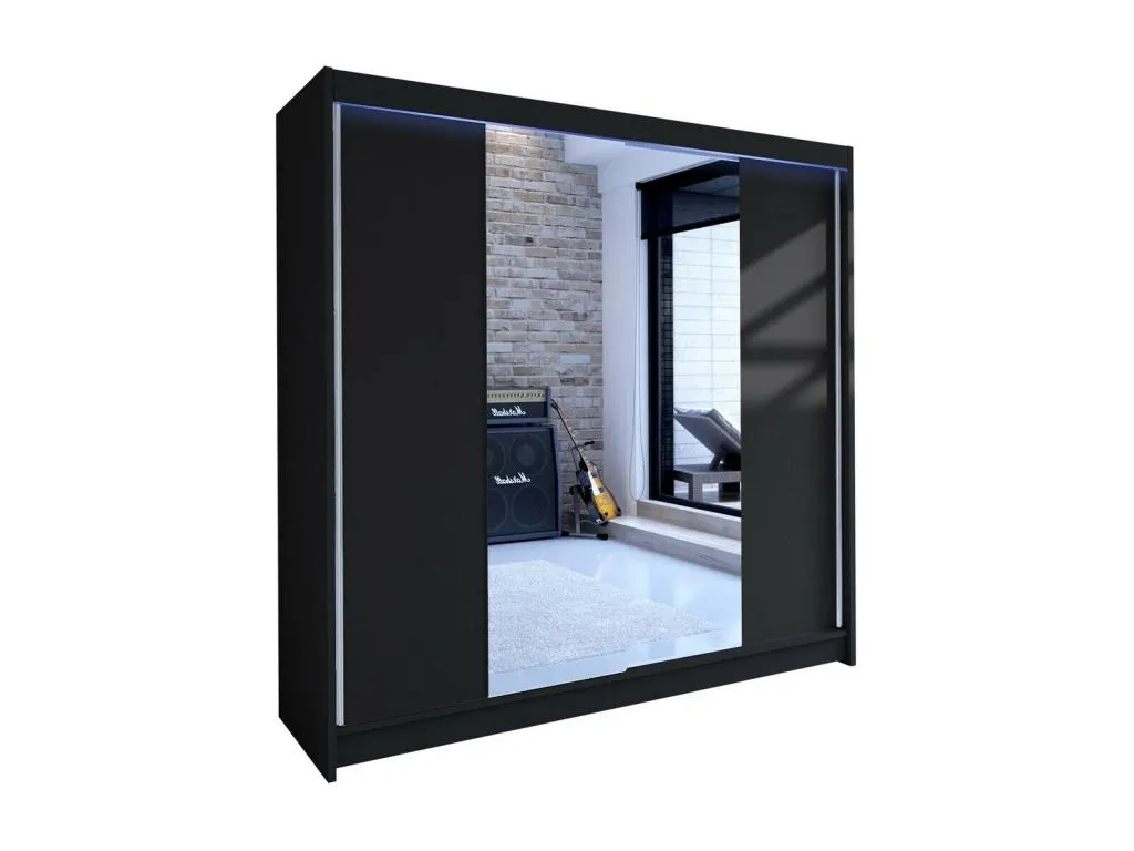 Armario Sancaldeco 138 Negro 215x180x58cm Puertas de armario - Correderas TPPB45613