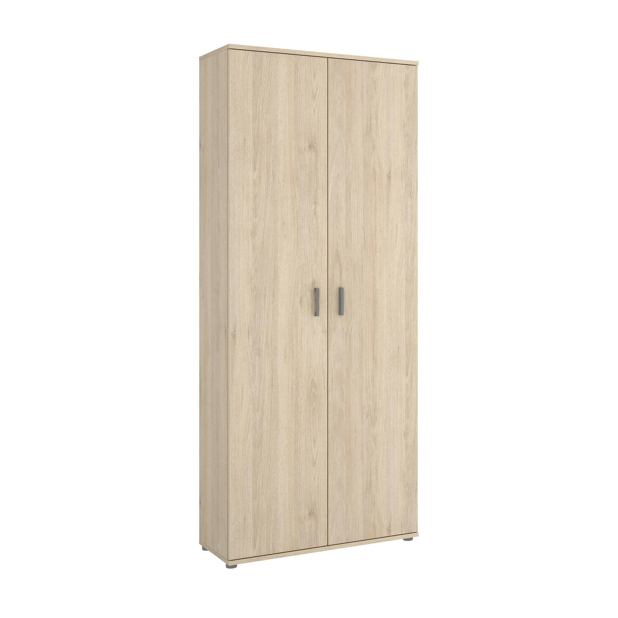 Armario multifuncional con 2 puertas efecto madera beige, 78x35 cm ap8110s8