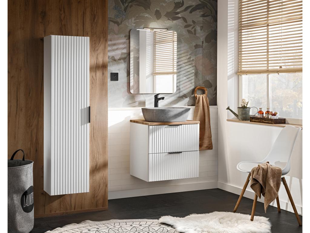 Armario Alto Luzssnh HC35 1D 35x25x140 Blanco
