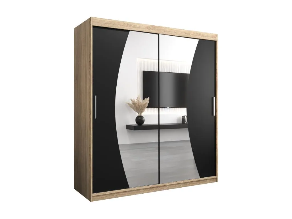 Armario Alkihogares de puertas correderas 200/180/62 2 puertas (Alkihogares/negro)