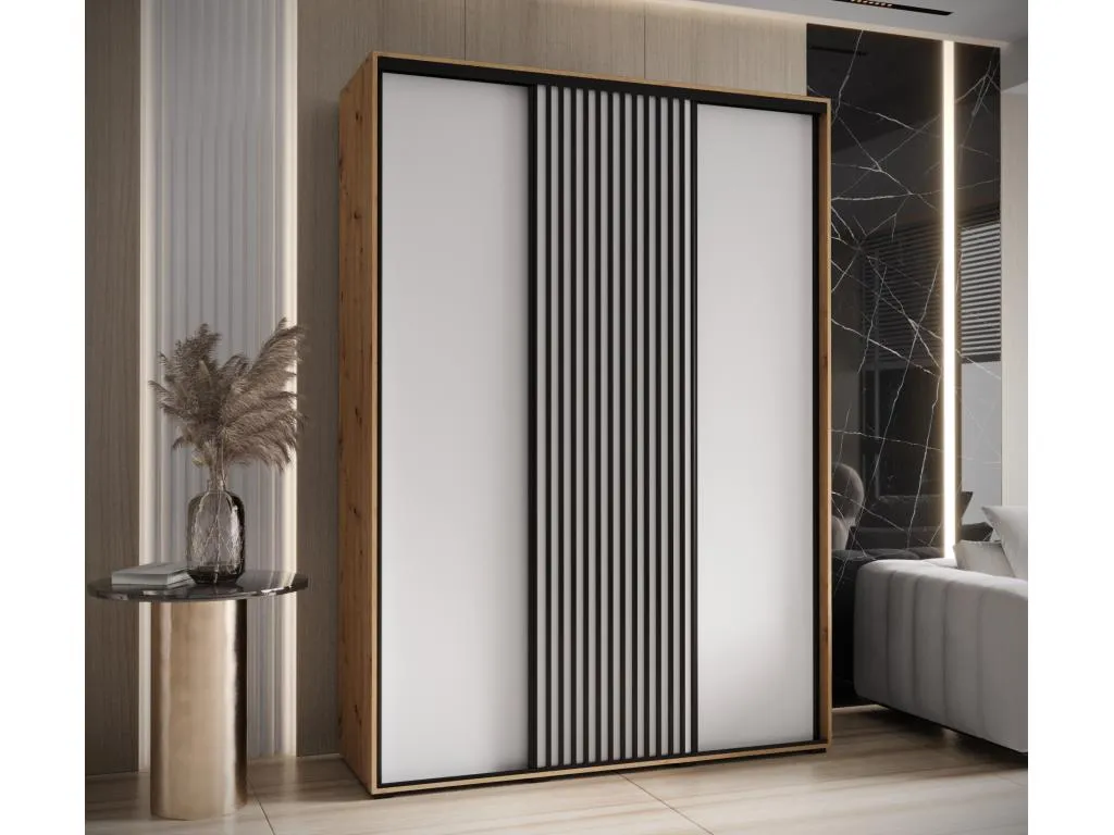 ARMARIO Kavehomedeco 1 DE PUERTAS CORREDERAS 205.2/170/60 3 puertas (artisan/blanco) KJPA60161