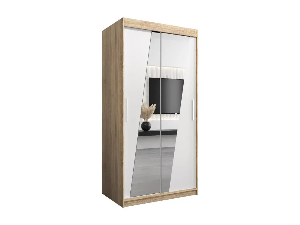 Armario Rhomb con dos puertas correderas dimensiones 200/100/62 cm en combinación Vivirsingular/blanco qdtd76866
