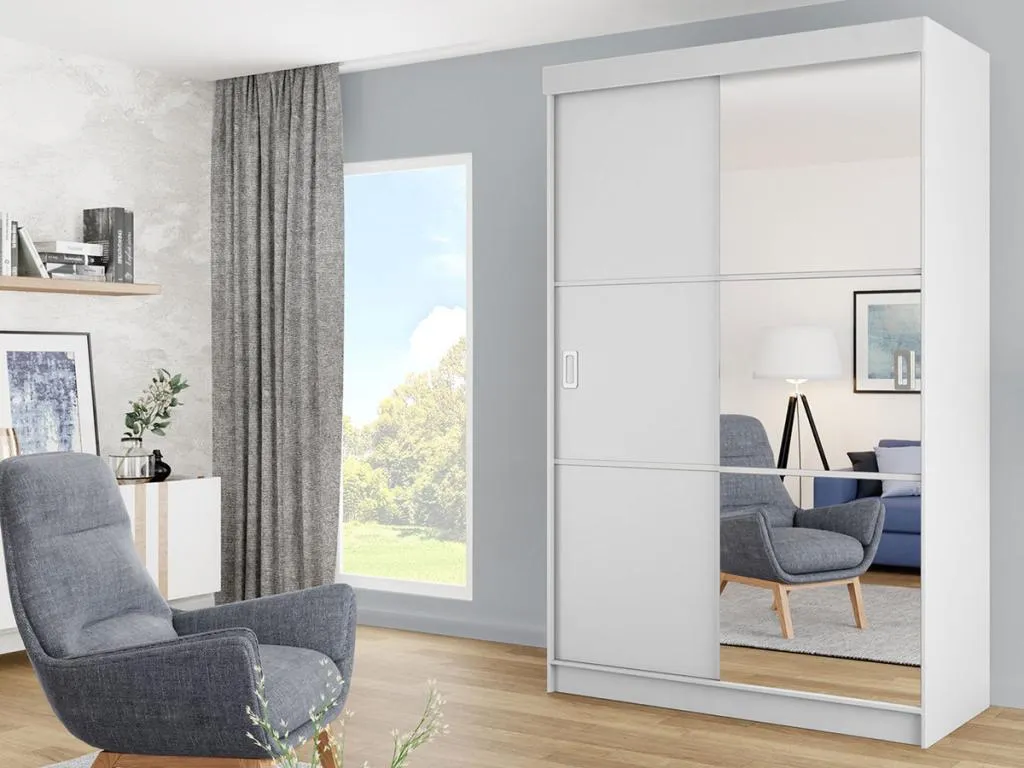 Armario Habitarluz 111 Blanco 205x138x60cm Puertas de armario - Correderas NQQX84376
