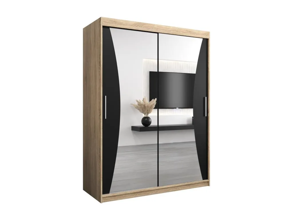 ARMARIO Mobtrendy DE PUERTAS CORREDERAS 200/150/62 2 puertas (Mobtrendy/negro) vsqa03827