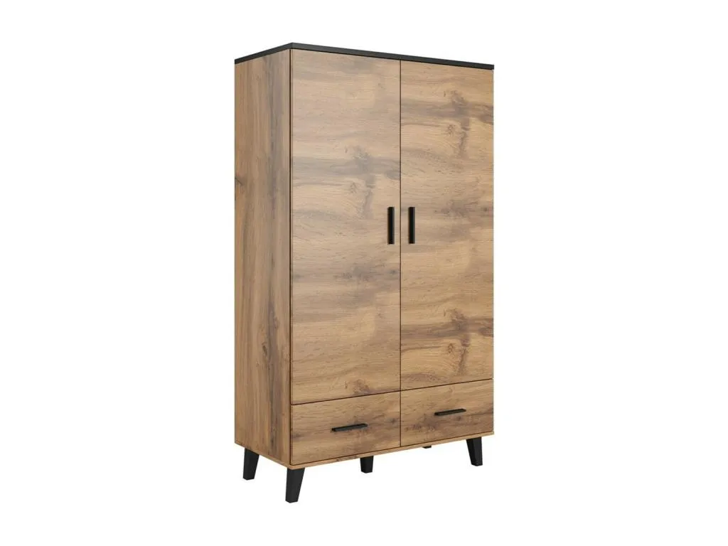 Armario Prietocasa G111 Negro | Prietocasa 190x110x55cm Puertas de armario - Con bisagras
