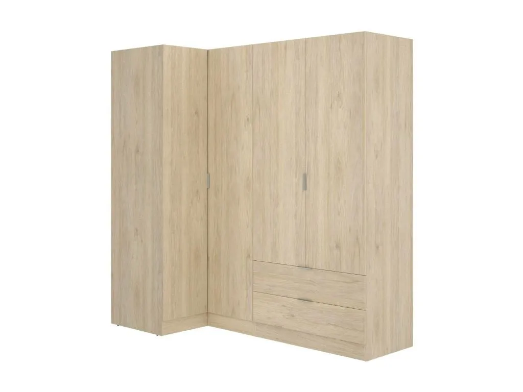 Armario Casabellaes Mueble de esquina para dormitorio Armario de esquina con 4 puertas batientes 174x91h184 cm Casabellaes 01584VDYR