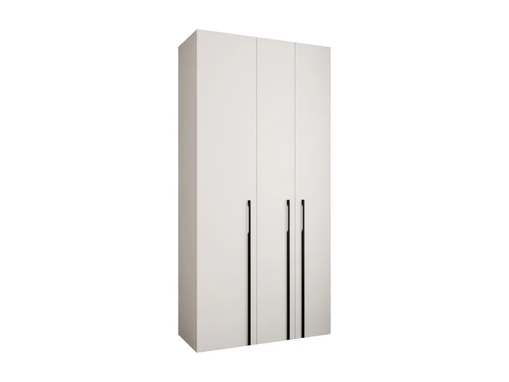 Armario Andreuworldcasa 3 con puertas batientes 245.5/120/50 3 puertas (blanco/negro)