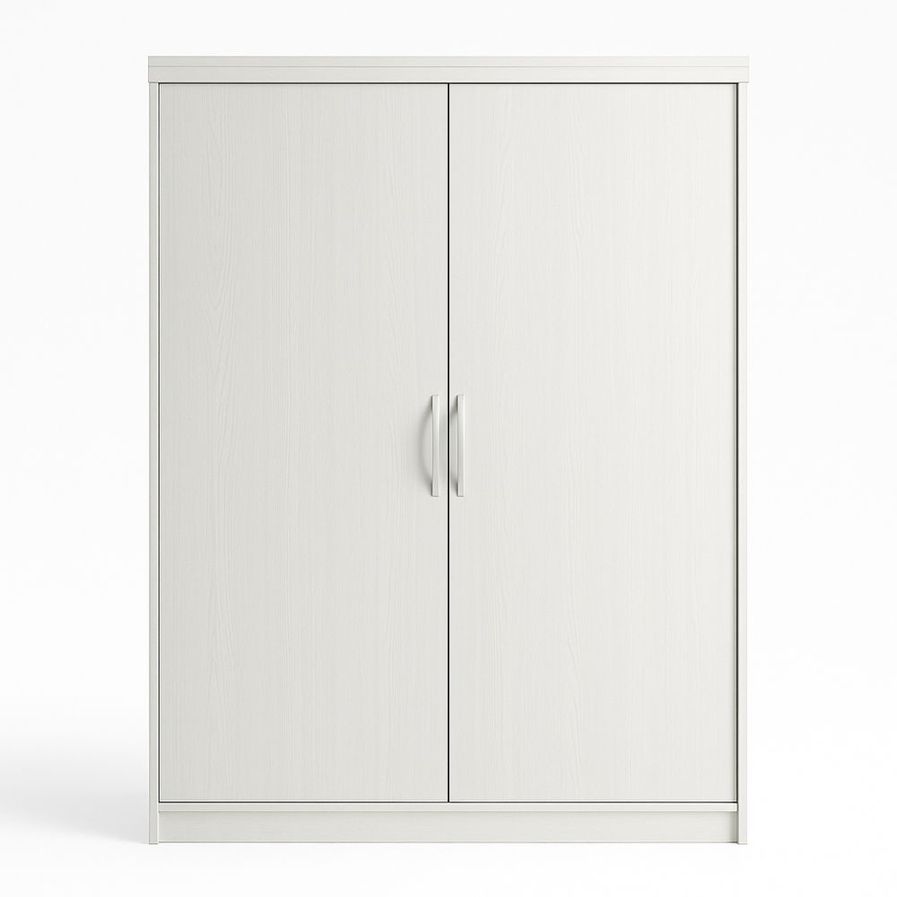Armario de almacenamiento moderno de dos puertas en color blanco,mueble funcional de madera,diseño minimalista para oficina y hogar,90x180x45 cm
