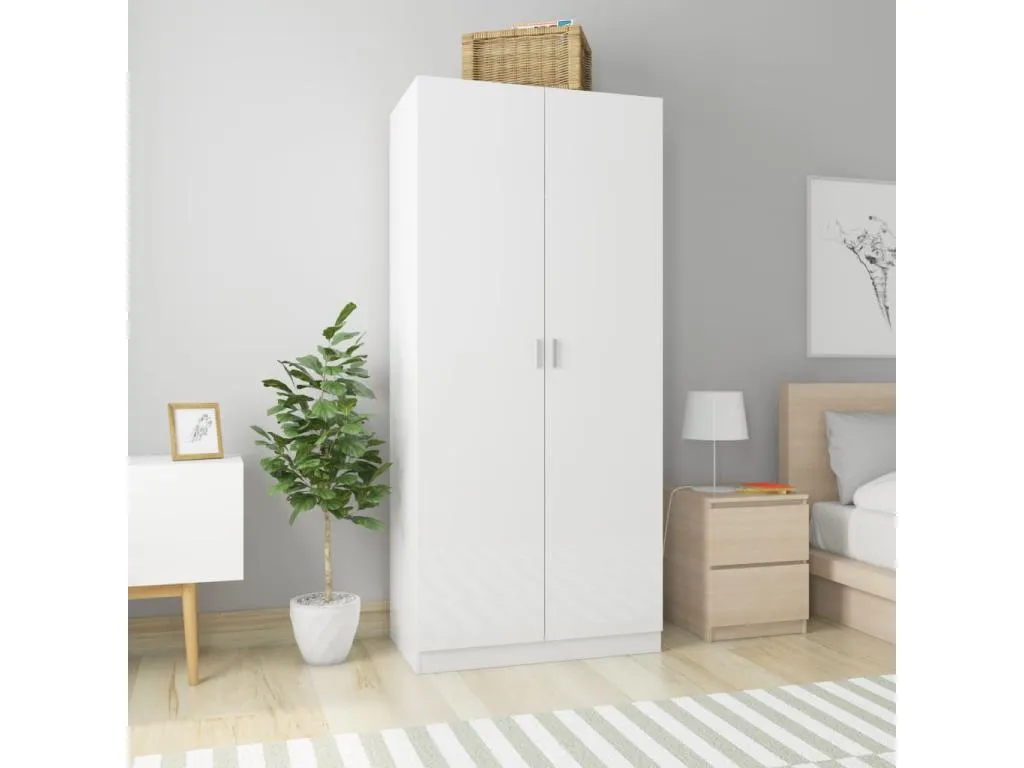 Armario Blanco brillo 90x52x200 cm Hogarve contrachapada oshd12326