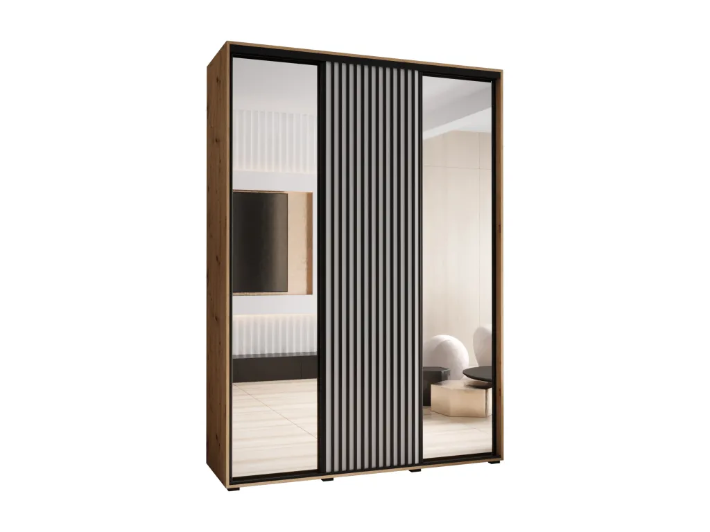 ARMARIO Alkihogares 2 DE PUERTAS CORREDERAS 235.2/170/60 3 puertas (artisan/blanco)