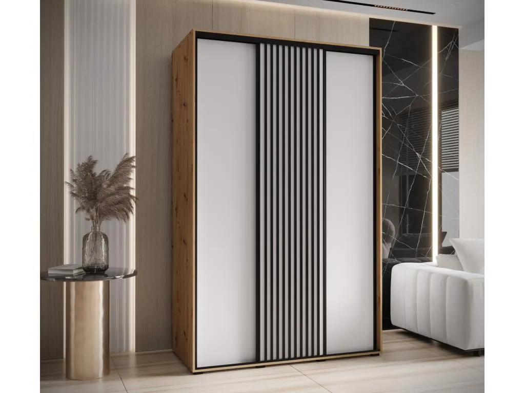 ARMARIO Sancaldeco 1 DE PUERTAS CORREDERAS 205.2/160/60 3 puertas (artisan/blanco) JVCY45334