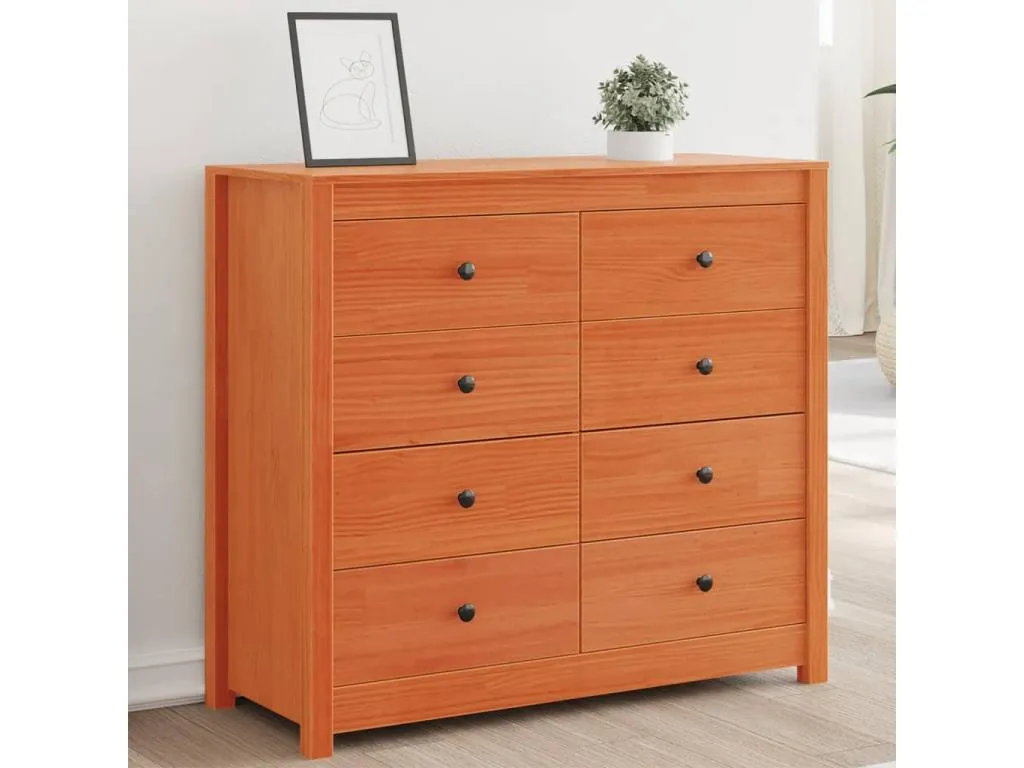Armario auxiliar Lluesmahome maciza de Lluesmahome marrón cera 100x40x90 cm RZGO61928