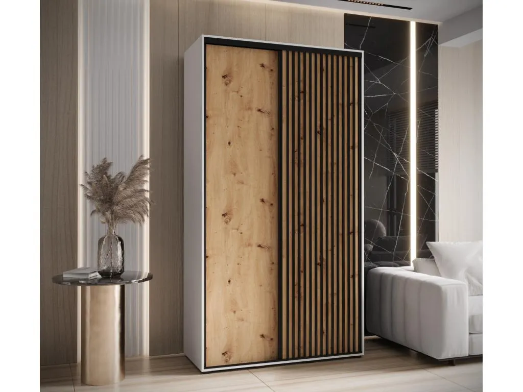 ARMARIO Hogarsens 1 DE PUERTAS CORREDERAS 205.2/140/45 2 puertas (blanco/artisan)