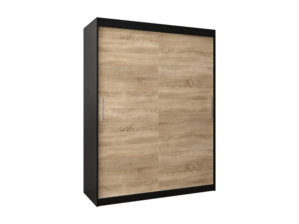 Armario Alkifurniturees de puertas correderas 200/150/62 2 puertas (negro/Alkifurniturees) 57731DDZU