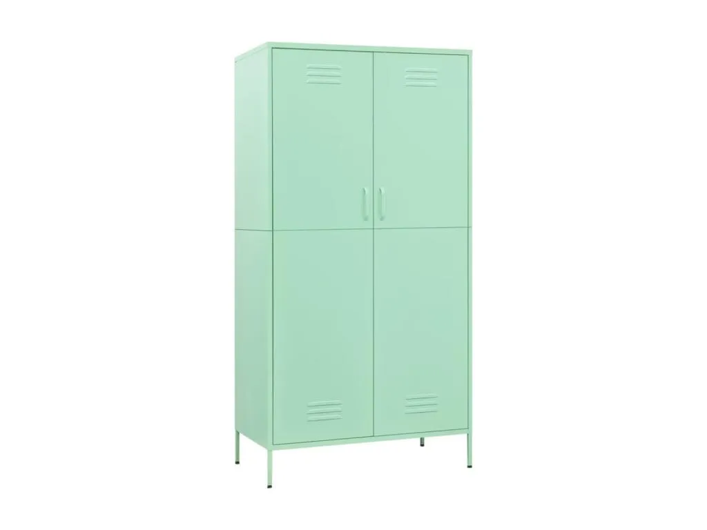 Armario de acero verde menta 90x50x180 cm 63272tkof
