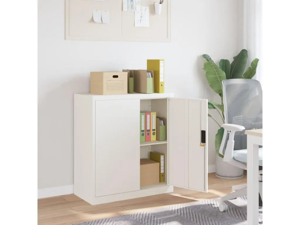 Armario archivador de acero blanco 79x40x90 cm