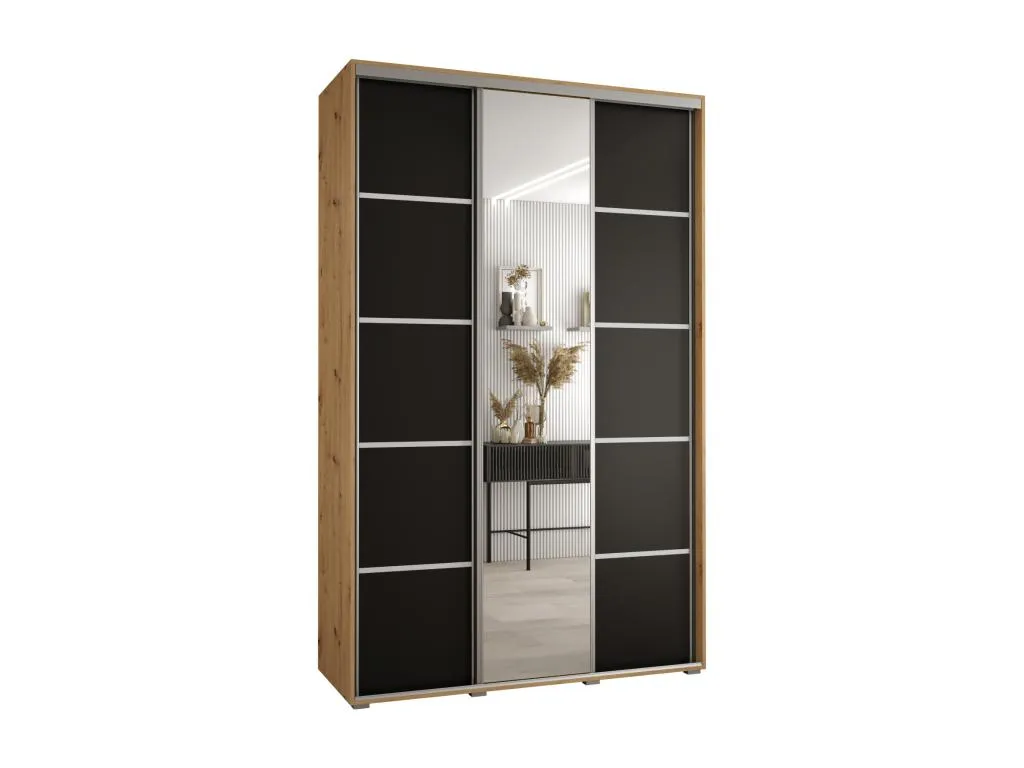 ARMARIO Luxmbls 5 DE PUERTAS CORREDERAS 235.2/150/45 3 puertas (Artisan/Negro/Plata) 75746GBTJ