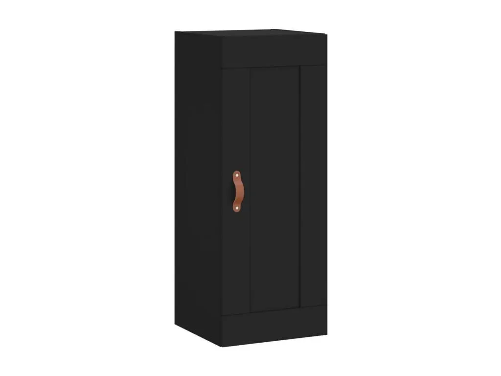 Armario de pared Lluesmamuebles de ingeniería negro 34.5x34x90 cm