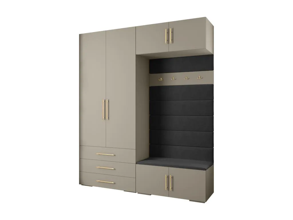 Jmmhogar 3 armario con puertas batientes 236.7/200/47