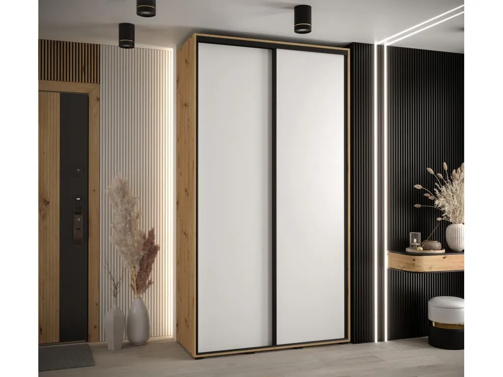 ARMARIO Homepleno 1 DE PUERTAS CORREDERAS 235.2/140/45 2 puertas (Artisan/Blanco/Negro) rxsu39589