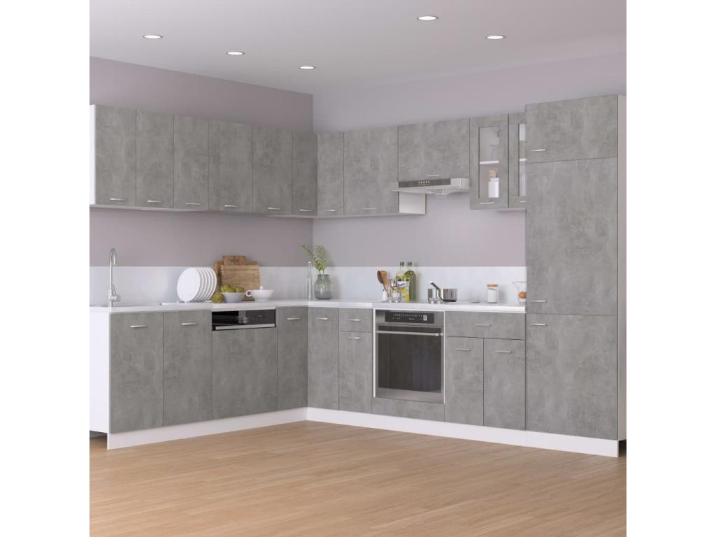 Armarios colgantes 2 uds madera contrachapada gris 50x31x60 cm