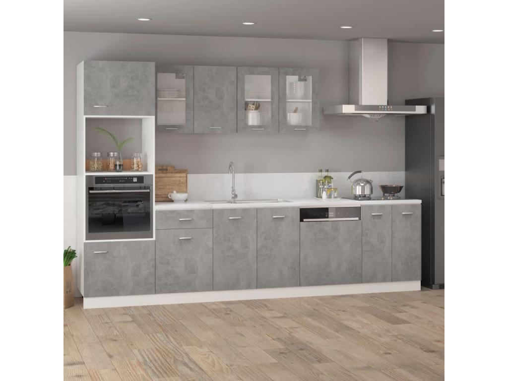 Armario colgante Gris hormigón 39 - 5x31x60 cm Madera contrachapada