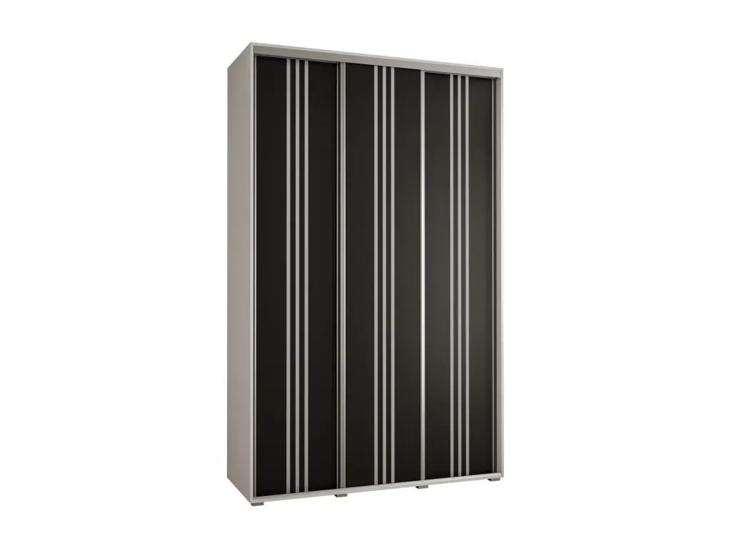 ARMARIO Prietocasa 6 DE PUERTAS CORREDERAS 235.2/150/45 3 puertas (Blanco/Negro/Plata)