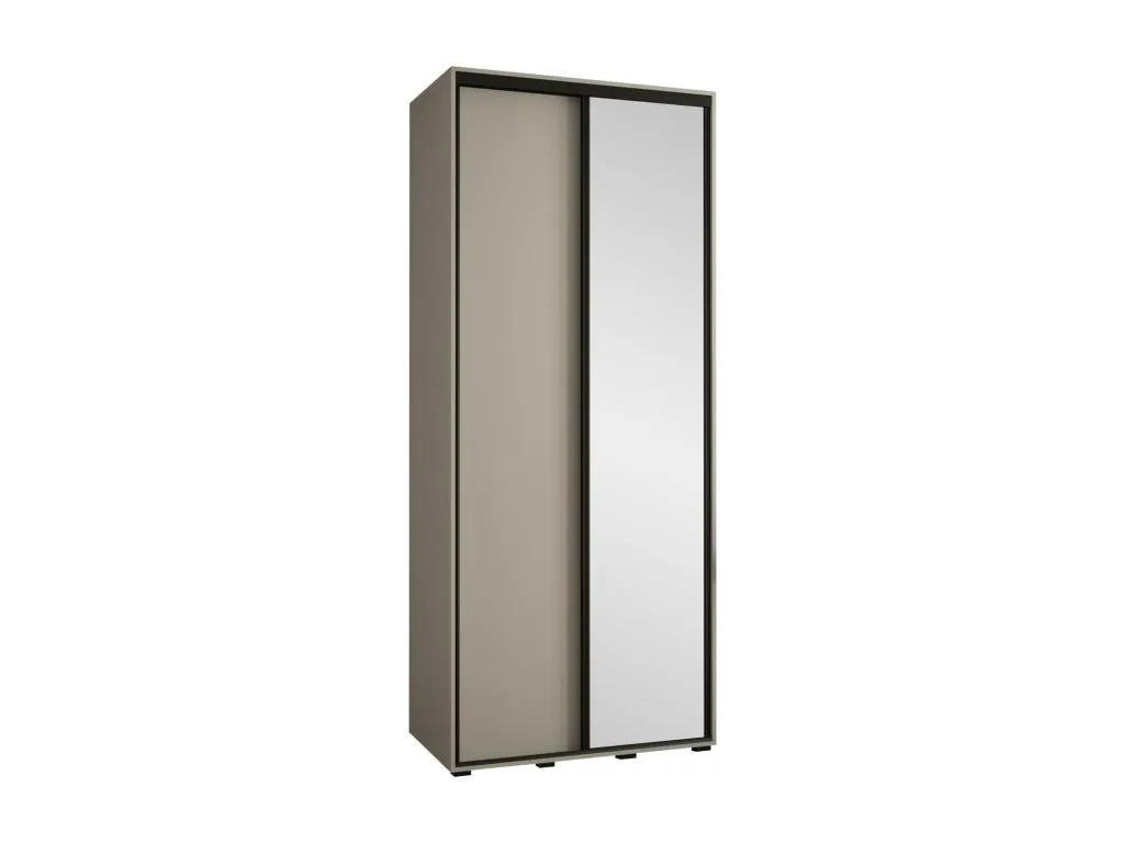 Armario con puertas correderas 235x120x60 cm negro y cachemira - Decohoguera ZZ8568392