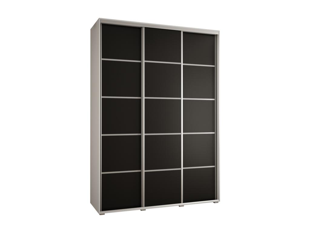 ARMARIO Confortzx 4 DE PUERTAS CORREDERAS 235 - 2/180/60 3 puertas Blanco/Negro/Plata
