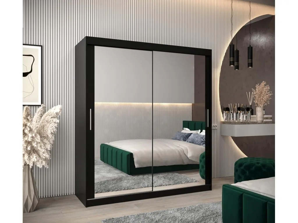 ARMARIO Homepleno 3 DE PUERTAS CORREDERAS 200/180/62 2 puertas (Negro/Negro) znpw31660