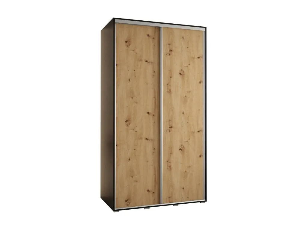 ARMARIO Decocasaes 1 DE PUERTAS CORREDERAS 235.2/130/45 2 puertas (Negro/Artisan/Plata) dtmz83731
