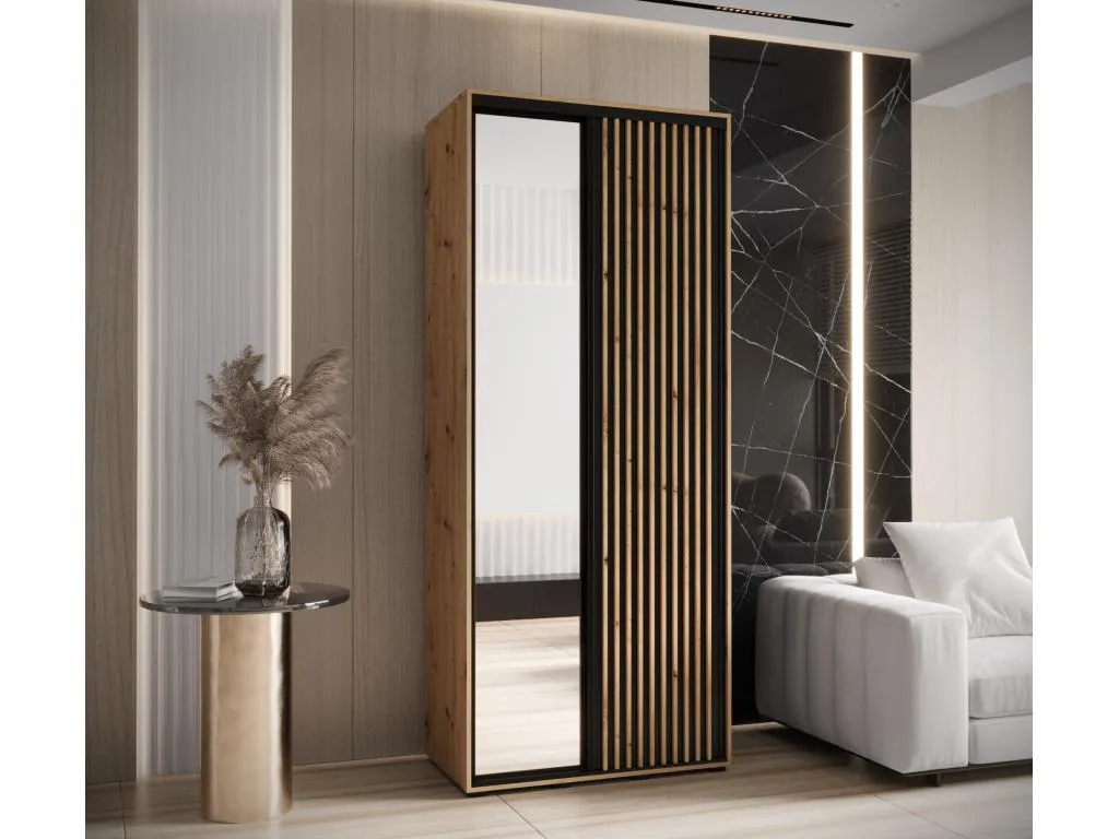 ARMARIO Luxmbls 2 DE PUERTAS CORREDERAS 205.2/110/60 2 puertas (artisan/negro) JSHE64394