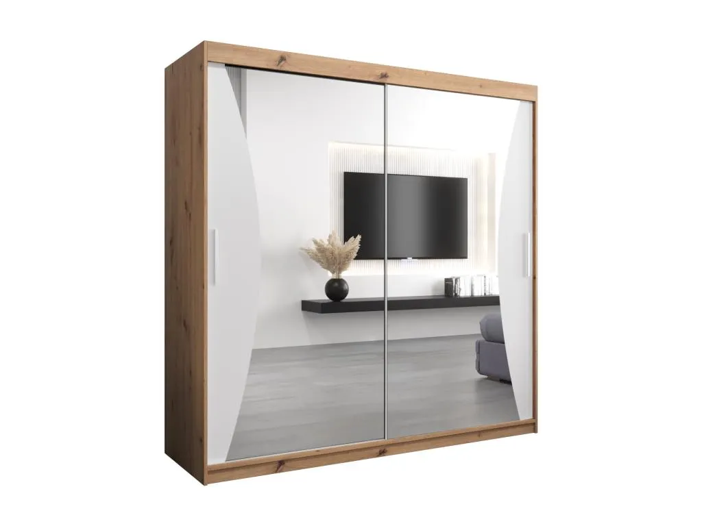 ARMARIO Micasacool DE PUERTAS CORREDERAS 200/200/62 2 puertas (artisan/blanco)