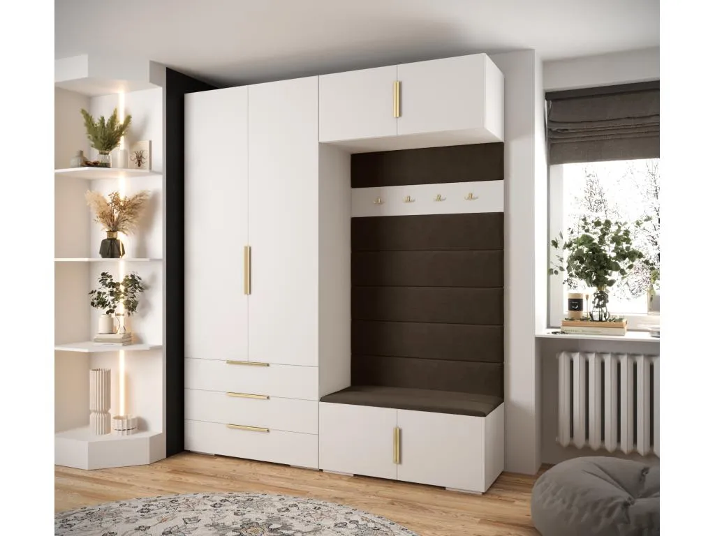 Mobtrendy 1 armario con puertas batientes 236.7/200/47 nujh56298