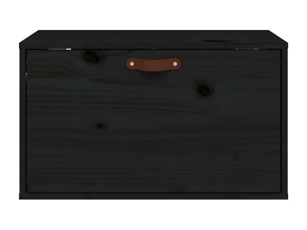 Armario de pared de Decoencanto maciza de Decoencanto negro 60x30x35 cm