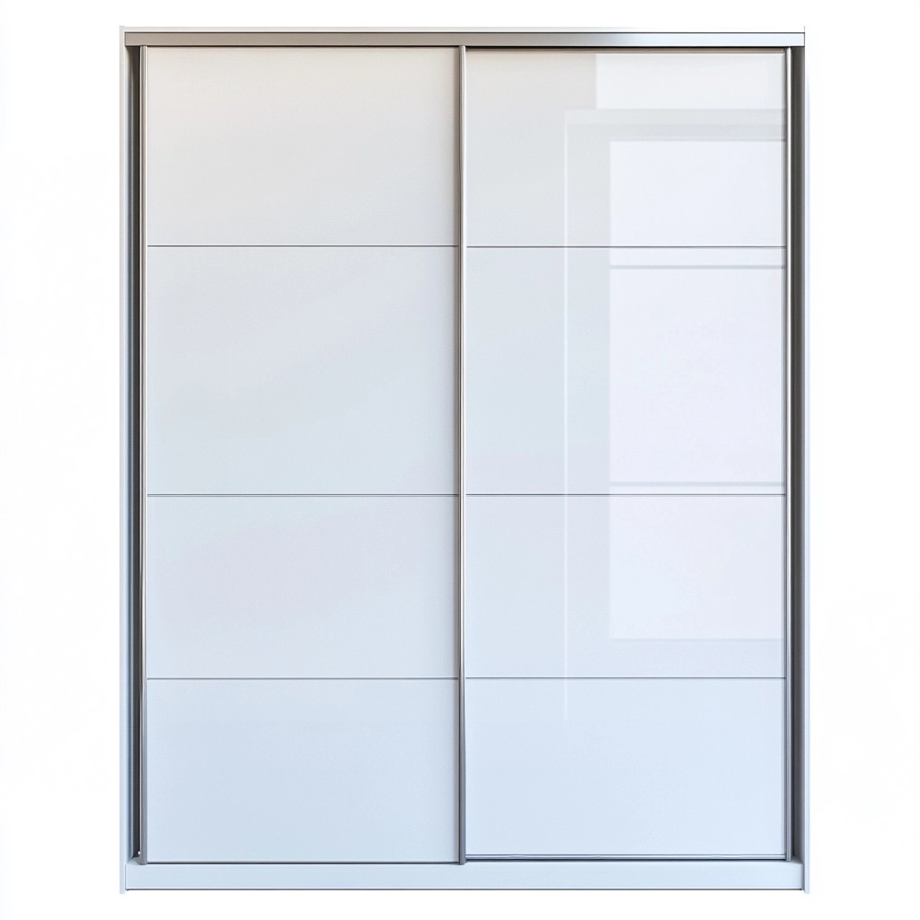 Armario de dormitorio con puertas correderas blanco moderno de madera con gran capacidad 200x200x60 cm JH1029848