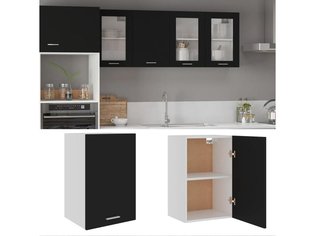 Armario colgante Negro 39 - 5x31x60 cm Madera contrachapada