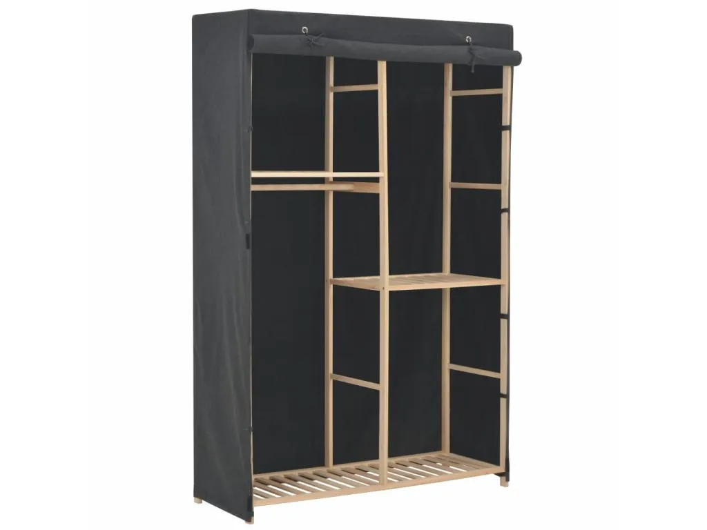 Armario de tela de 3 niveles gris 110x40x170 cm irir82616