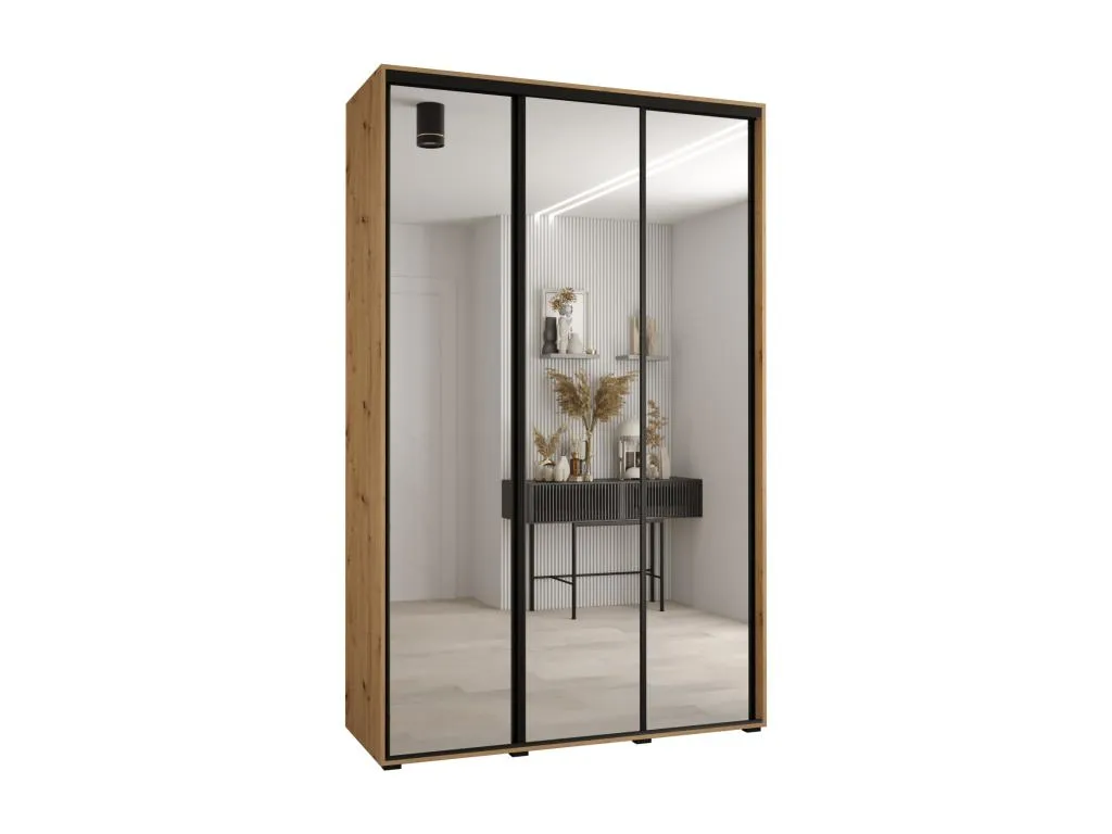 ARMARIO Luxmbls 2 DE PUERTAS CORREDERAS 235.2/150/60 3 puertas (Artisan/Artisan/Negro) 48213MJPR