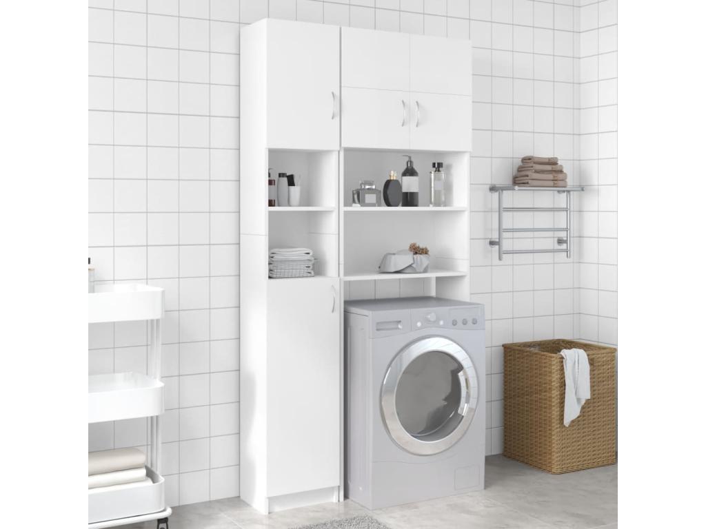Armario de baño madera de ingeniería blanco 32x25 - 5x190 cm