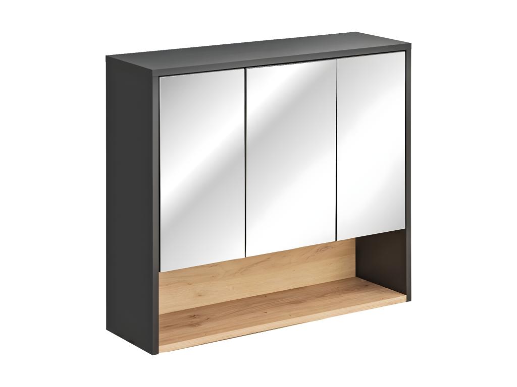 Armarios Con Espejo Confortzx MC80 3D 80x25x75 Verdeoscuro