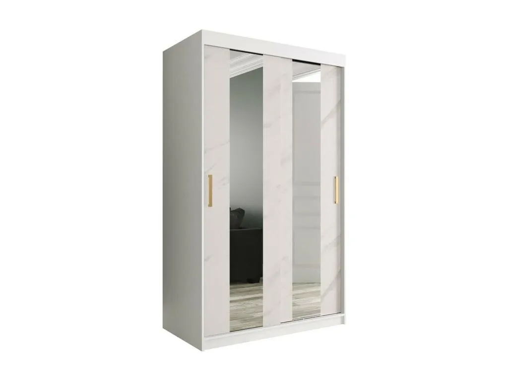 Armario Decounico 241 Mármol blanco | Mate blanco 200x120x62cm Número de estantes - 5.00