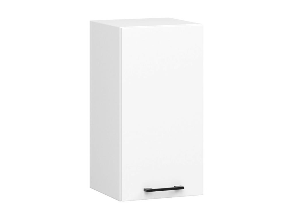 Armario de cocina de pared W40 sistema Homelyvo Blanco 40 cm 1 puerta color Blanco mate 2 estantes 40x30x58 cm